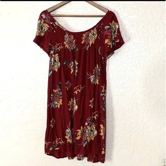 Patrons of Peace Womens Dress M Knee Length Fall Autumn Colorful Floral Mini - Picture 2 of 7